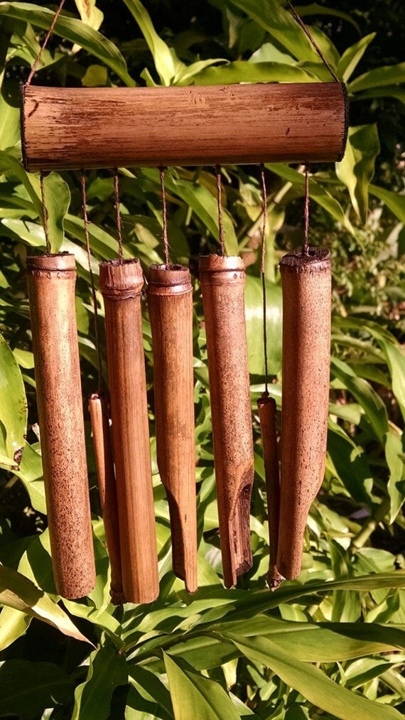 Hawaiian grown bamboo wind chimes 17 in series.