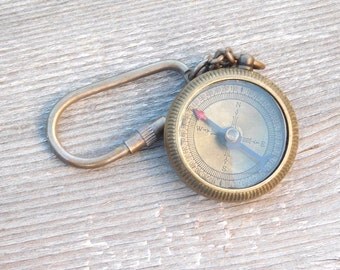 Engraved keychain, Personalized keychain, Stamped Keychain, Wanderlust, Anniversary gift, Couple keychain, personalized compass, boyfriend