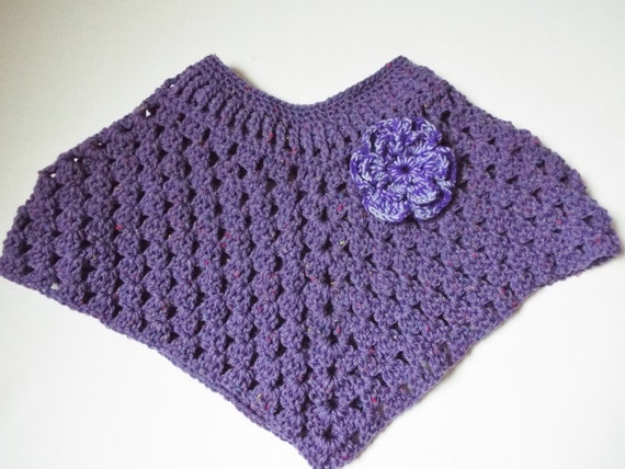 Girls Crochet Poncho Handmade crochet poncho by ...
