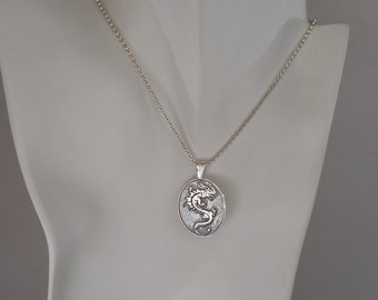 Sterling Silver Dragon Pendant Chinese Zodiac Year of Dragon Made in Montana Men's Dragon Necklace Women's Dragon Jewerly