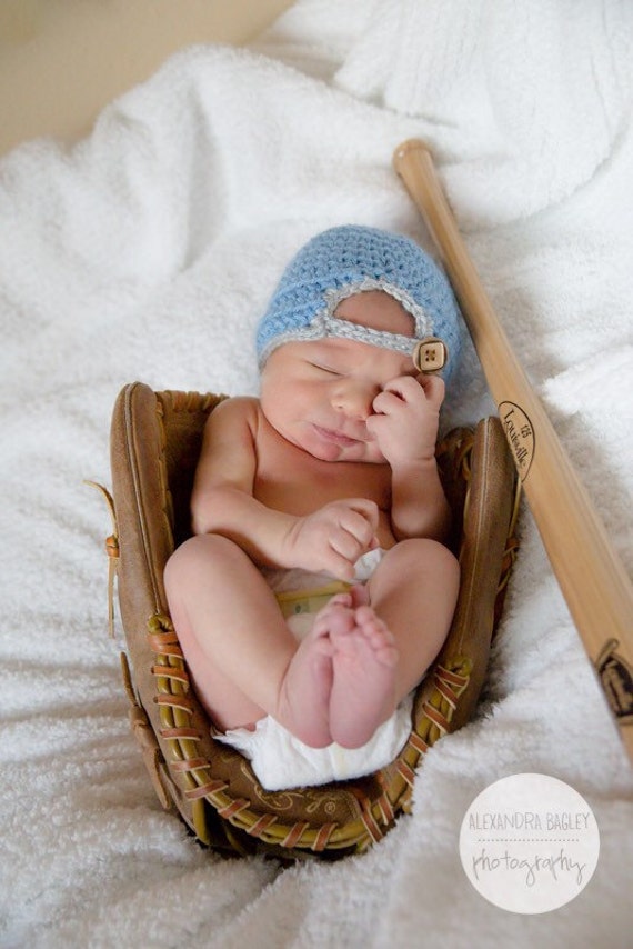 Personalized Newborn Baseball Hat Newborn Photography Prop