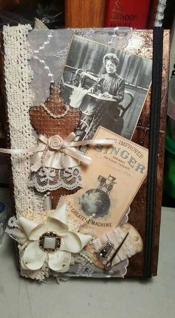 Vintage Sewing Theme Junk Journal by MyLilCraftStore on Etsy