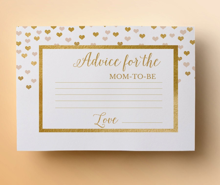 Printable advice for the mom to be card instant download white