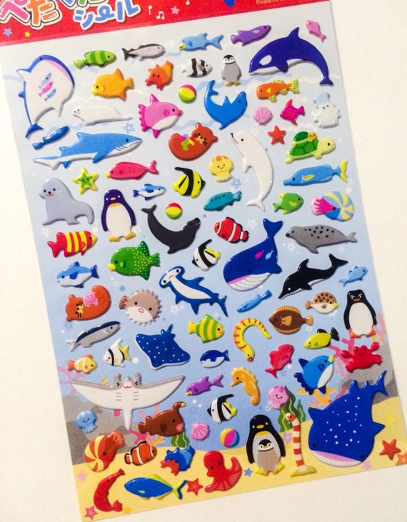 Cute Ocean Stickers from Japan