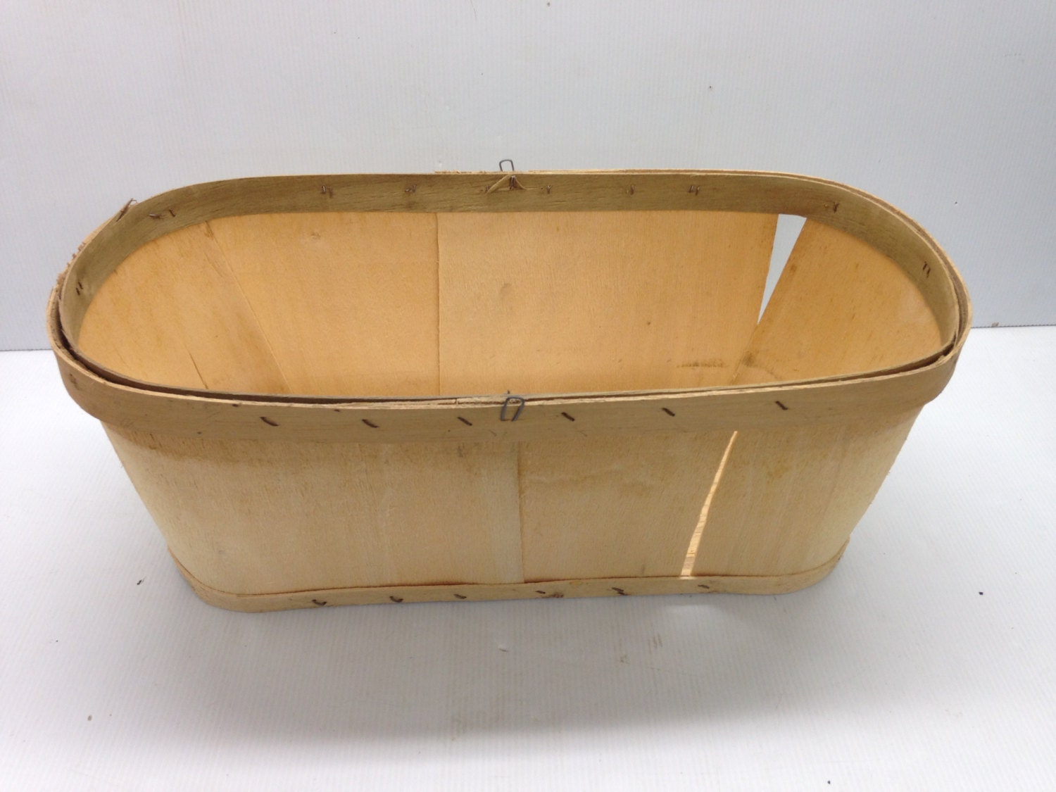 12 Vintage Wood Apple BASKETS Orchard 1/4 Bushel Basket Farm