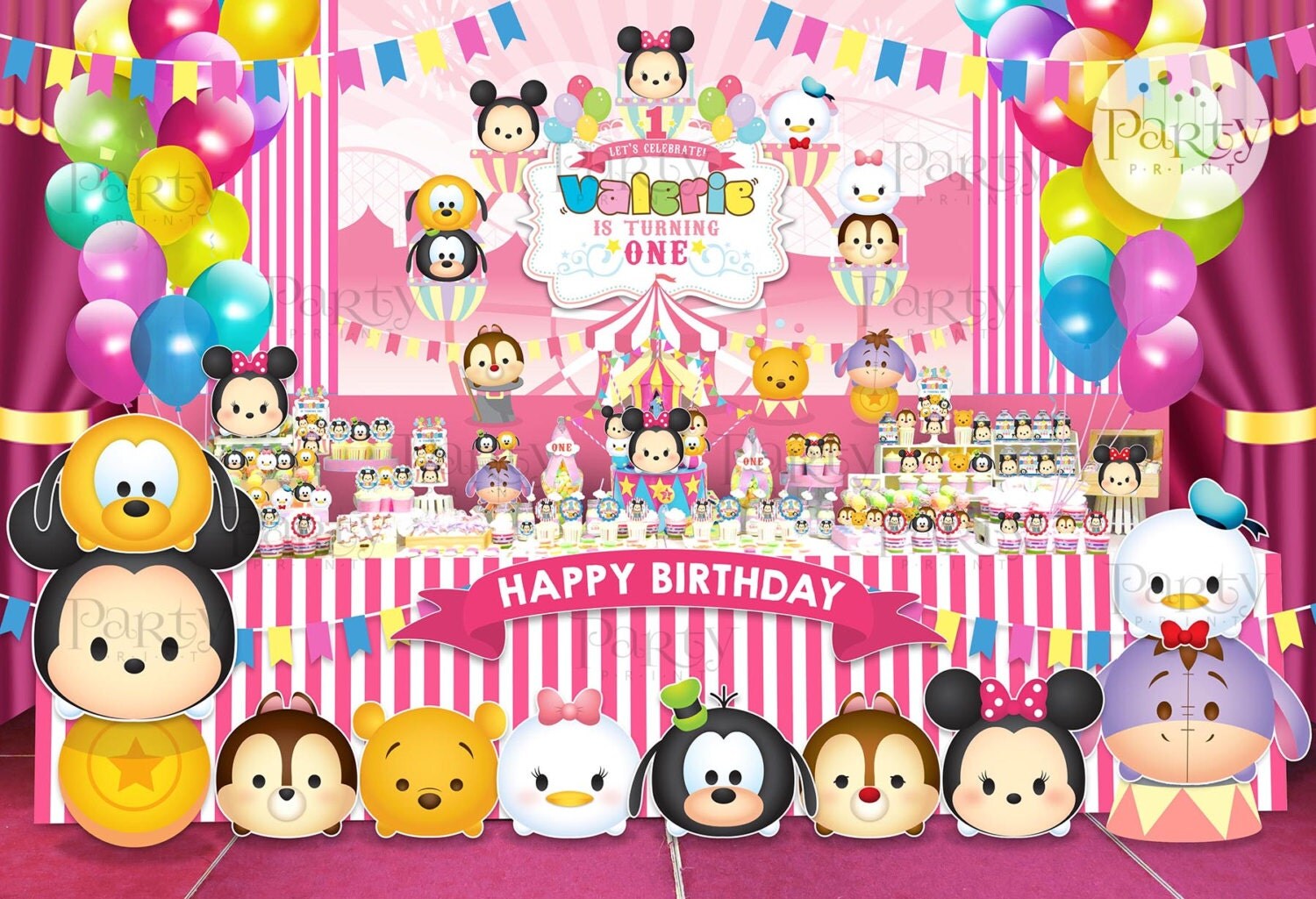 Imprimir usted mismo copia Digital Tsum Tsum inspirado