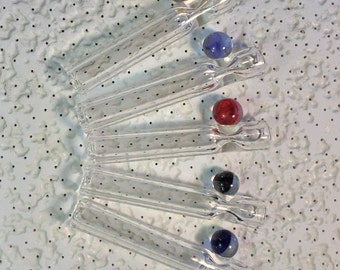 Clear Glass Chillum Mushroom One Hitter Pipe