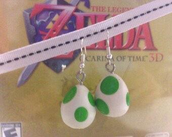 thumbnail image 2 of Yoshi Egg Earrings | Stainless Steel Game Character Jewelry | Nintendo Fan Gift 2 of 9