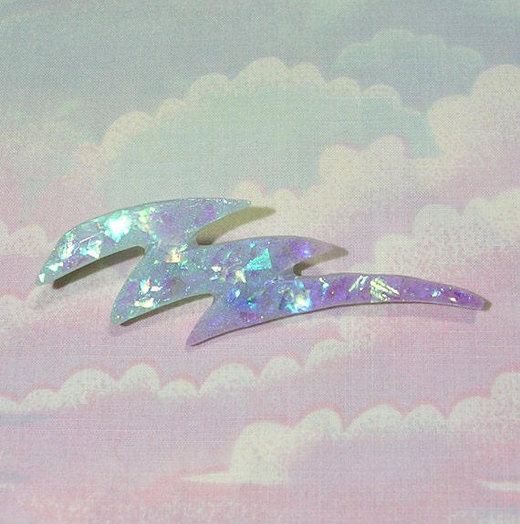 Lightning Bolt Clip Grunge Hair Clip by StarlightSparkles on Etsy