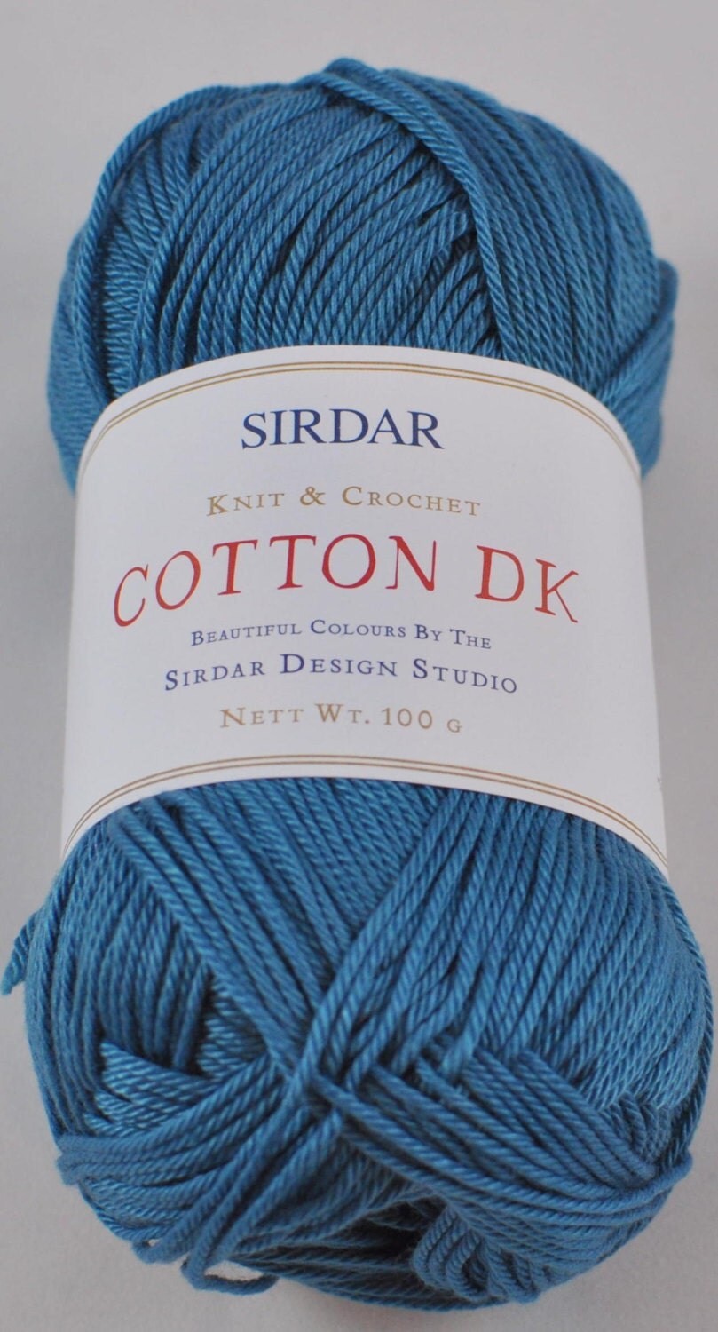 Sirdar DK 100 Cotton Yarn 516 Tranquil Blue
