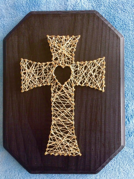 Cross string art