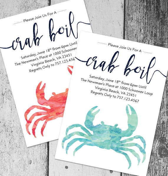 Seafood Boil Party Invitations 4