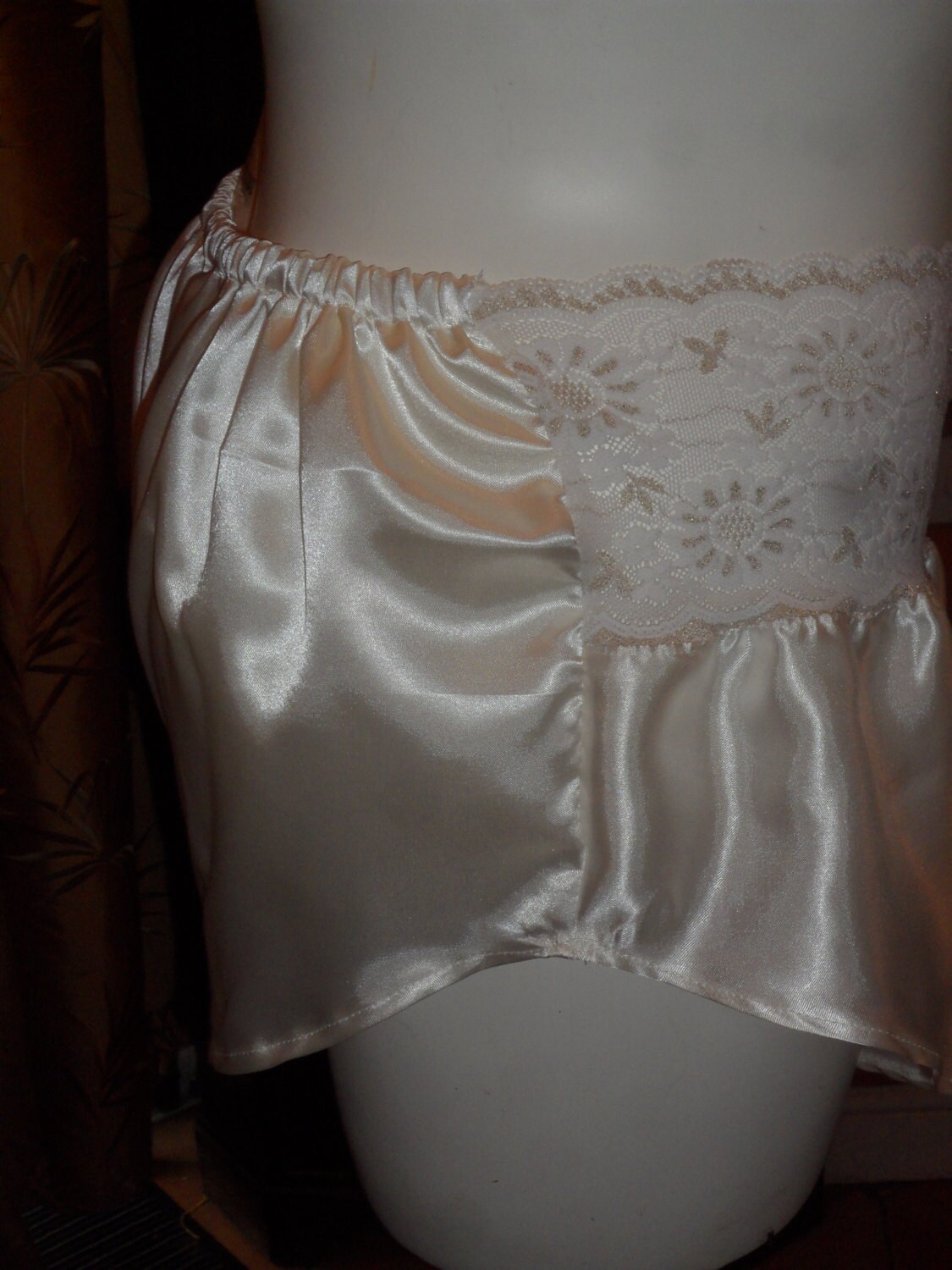 Plus Size Satin and Lace French Knickers/Panties Size XL