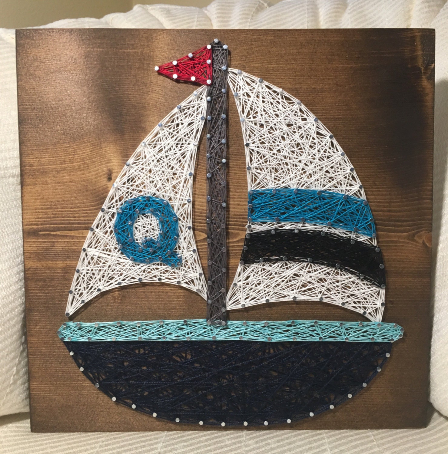 string art sailboat pattern