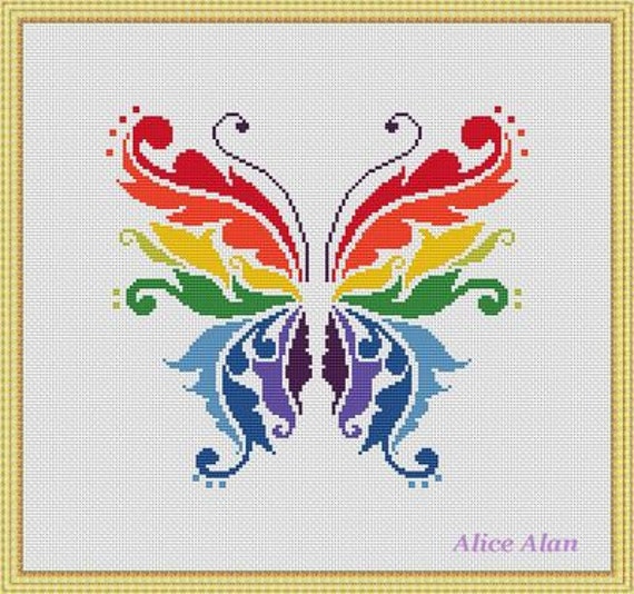 cross-stitch-pattern-butterfly-rainbow-fantasy-counted-cross