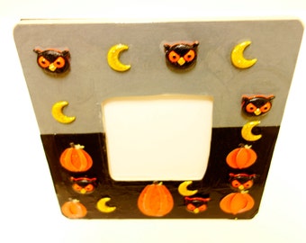 Happy Halloween Picture Frame, Halloween Frame, Scary Picture Frame, Spooky Frame, Art, Pumpkin Frame, Spooky Picture Frame, Halloween Gift