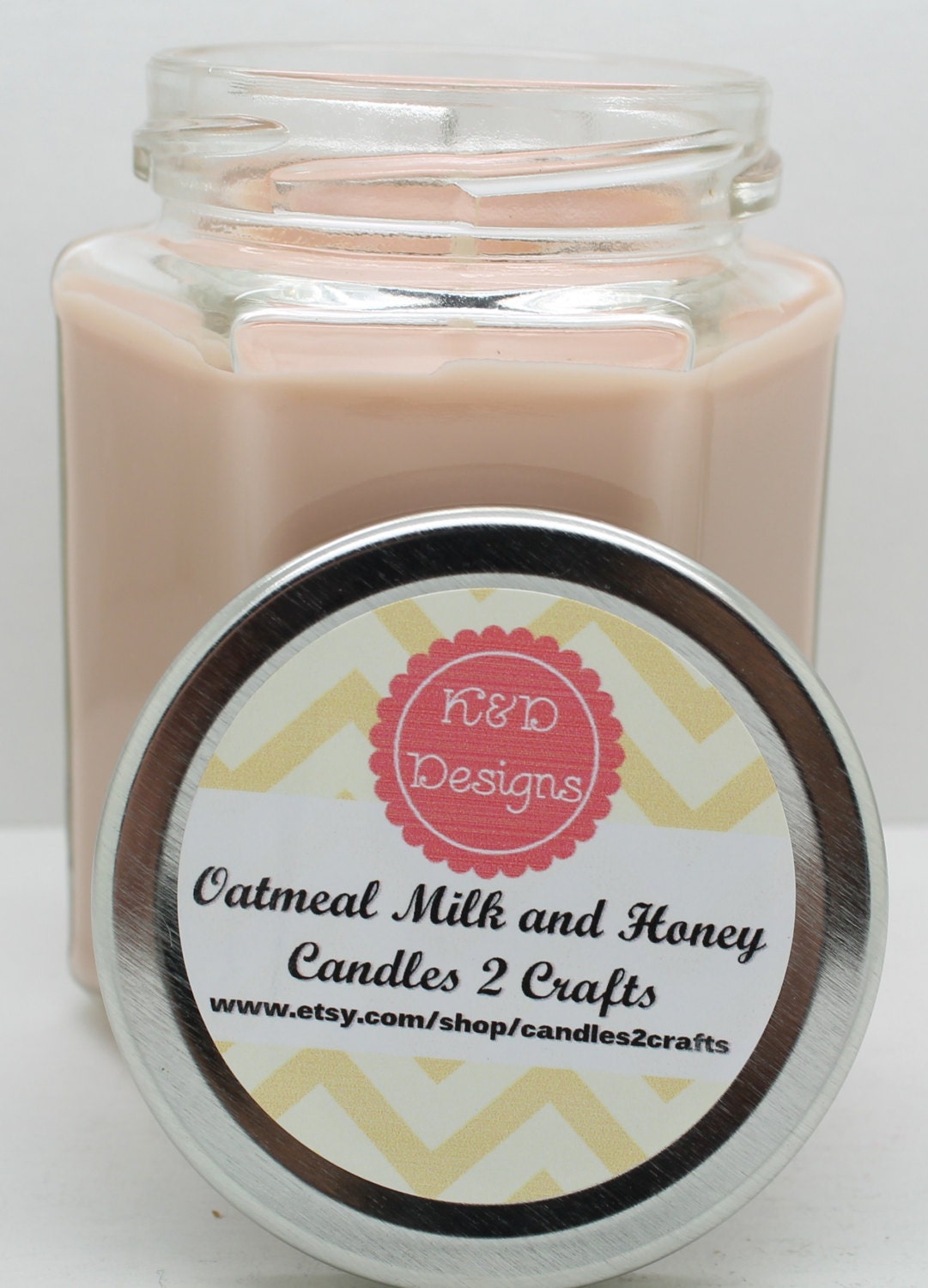 Scented Soy Candle Oatmeal Milk and Honey scented candle 9 oz