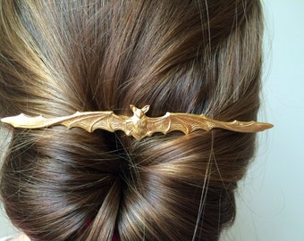 Bat hair pin gold bat bobby pin bat hair clip halloween hair pin halloween costume hair pin gothic hair pin goth hair pin steampunk