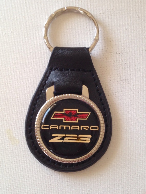 Chevrolet Camaro Z28 Keychain Genuine Leather Chevrolet Key