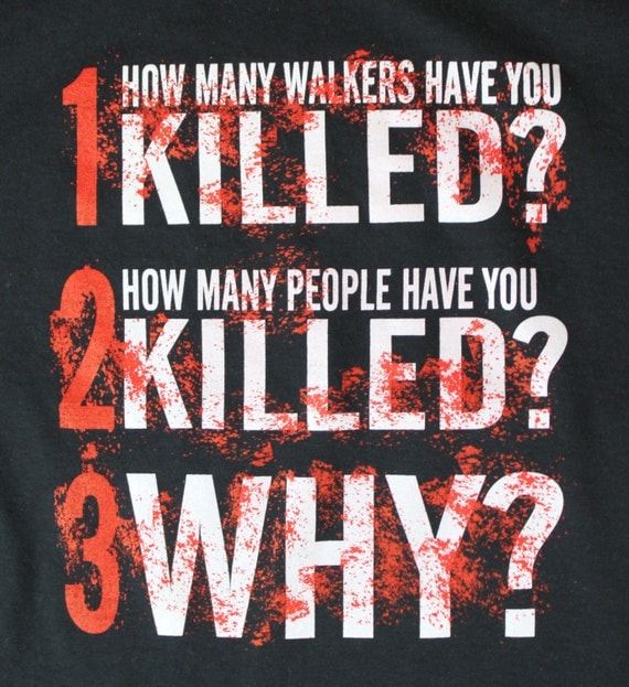 Items similar to Walking Dead T-Shirt - How Many Walkers ...