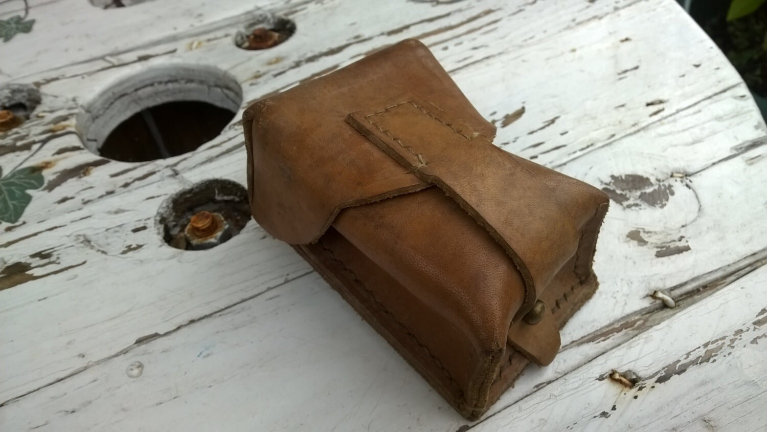 Leather ammo pouch SKS rifle ammo pouch Yugoslavian ammo