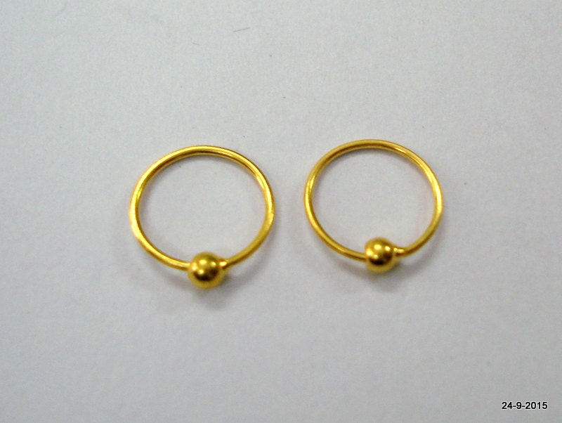 18kt gold earrings upper ear earrings infant hoop earrings
