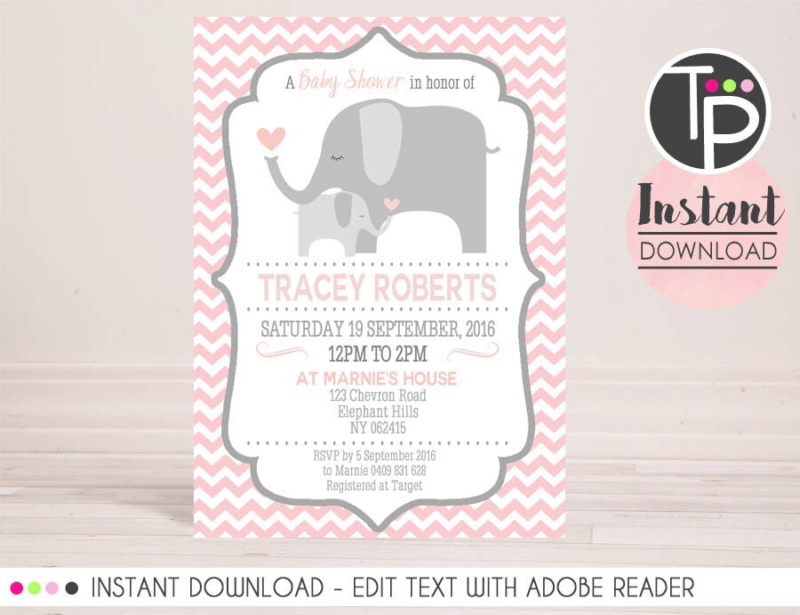 Instant Download Baby Shower Invitations 5