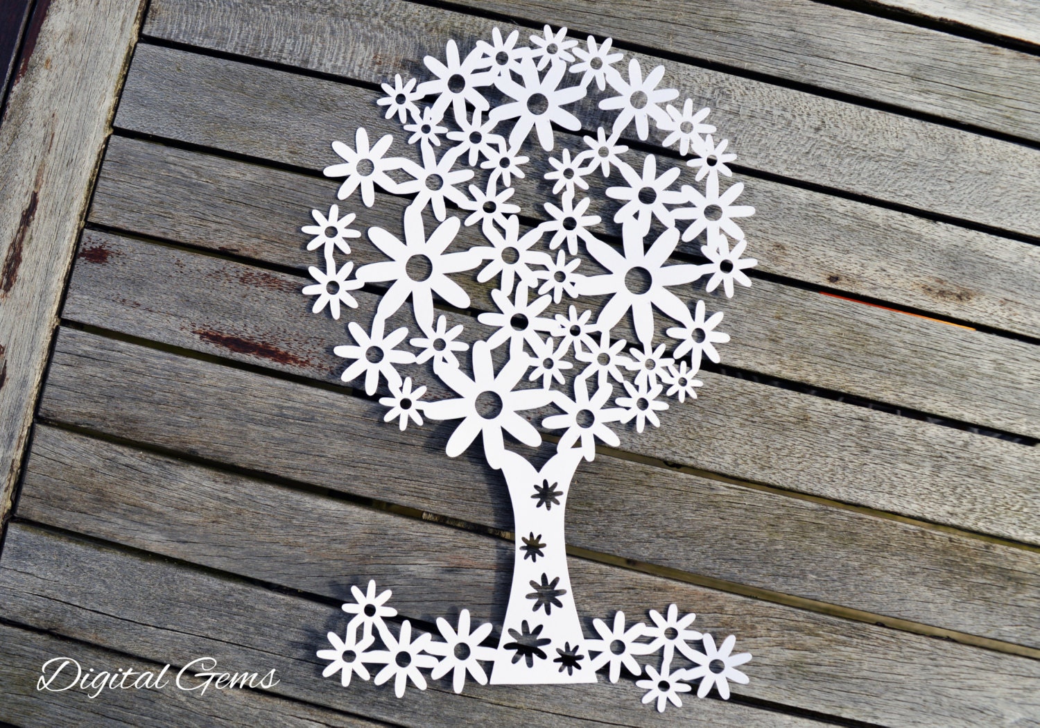 Download Paper Cut Template Flowering Tree SVG / DXF Cutting by DigitalGems