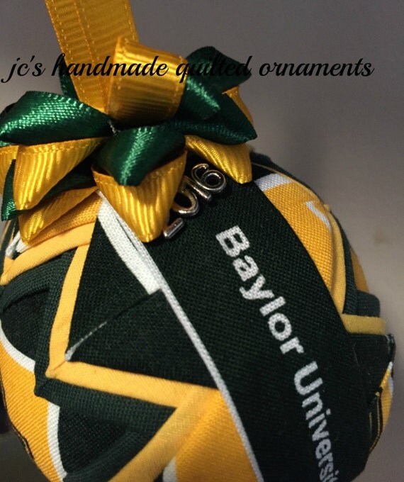 BAYLOR BEARS ORNAMENT Made From Baylor FabricBaylor Bears