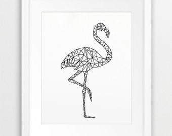 Geometric flamingo  Etsy