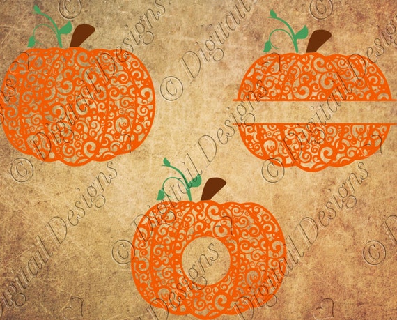Download Swirl Pumpkin Monogram Frames Svg Png Dxf Eps Cut file Images