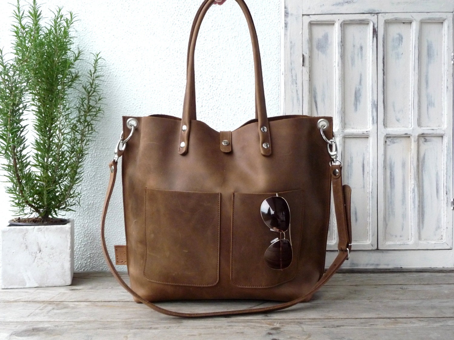 Large leather bag Leather bag Shoulder bag leather Leather