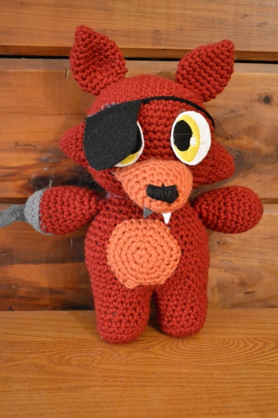 Items similar to Foxy the Pirate Fox FNAF crochet plushie on Etsy