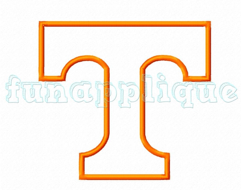 Tennessee logo Applique design for Machine Embroidery instant