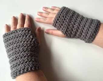 Crochet Wrist Warmers, Fingerless Gloves, Fingerless Mittens, Handmade Gloves, Texting Gloves, Arm Warmers, Winter Accessory