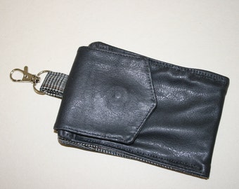 Vegan Leather Pouch, Small pouch , Handmade Pouch, Cotton Pouch, Vegan Leather Purse