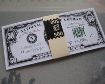 Batman Forever, Movie Prop Money 500 in 50.00 Bills - B2G1F