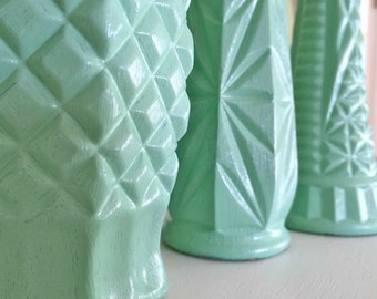 green vases mint sea glass watercolor seafoam beach green vases mint sea glass watercolor seafoam beach