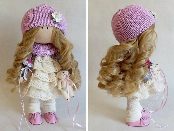 Soft doll Textile doll Fabric doll Interior doll Tilda doll