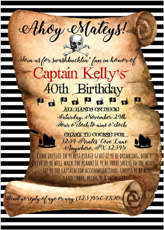 Pirate Invitations For Adults 3