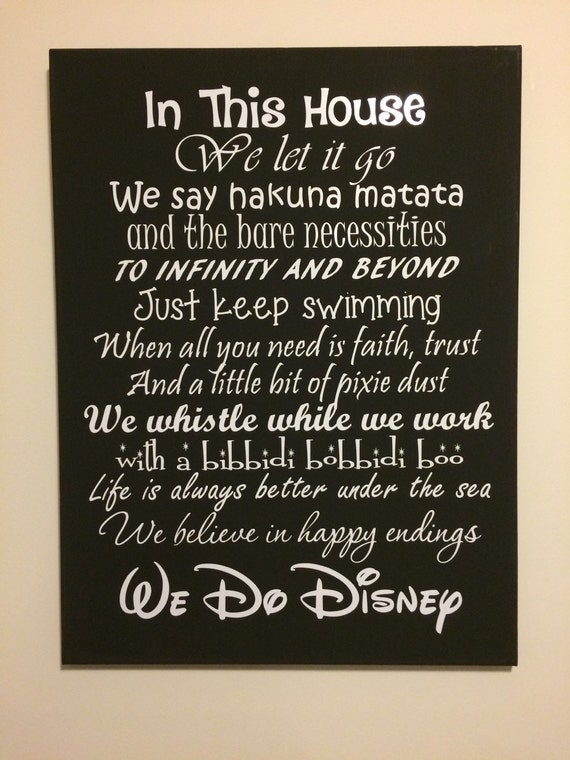 We Do Disney Canvas Sign by EpicGeekCrafts on Etsy