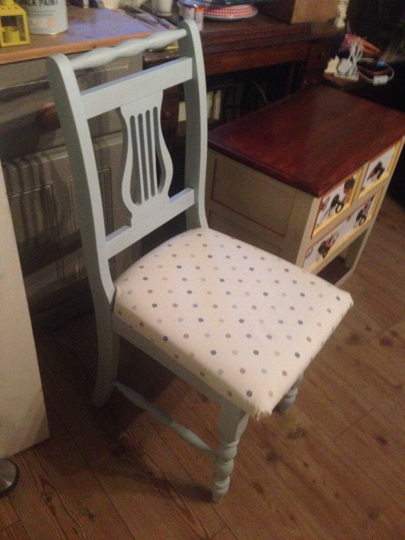 Painted Laura Ashley Duck Egg Blue Chair by StateofDistress