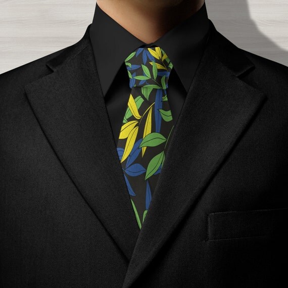 Hawaiin print Neck ties Floral neck Tie Mens TiesMens neck