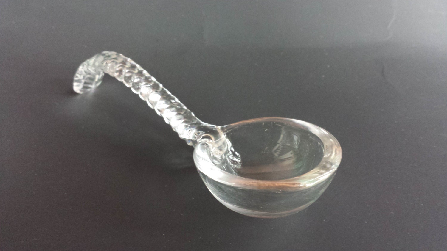 Glass Spoon Small Serving Spoon Vintage Glass Spoon