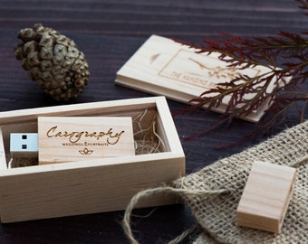 1 Maple Wood USB & USB Box