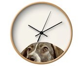 Dog Wall Clock, Dog Portrait, Dog Face, Animal Photography, Decorative Wall Clock, Cute Decor, Wall Art, Nursery Wall Clock, Hidden Animal