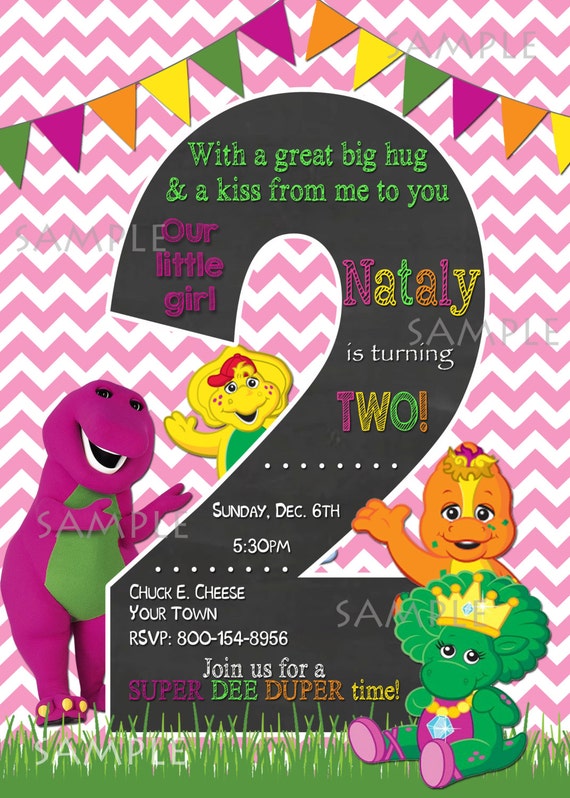 Barney And Friends Party Invitations 2