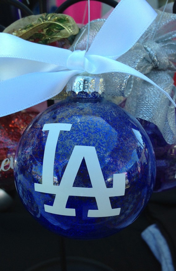 LA Dodgers Christmas ORNAMENT Glitter by RKCreativeImpression