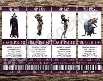 Hotel Transylvania Invitations, Hotel Transylvania Invites, Hotel Transylvania Movie Ticket Invitations, Halloween Invitations, DIGITAL