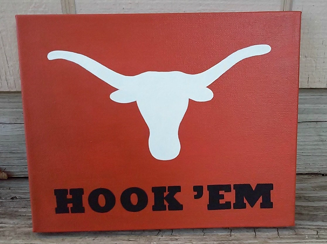 Hook Em Horns Sign Longhorns Sign Wood Sign Texas 